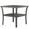 Outsunny 2-Tier Design Patio Wicker Coffee Table, Aluminum, Glass Top Side Table - 4 of 4