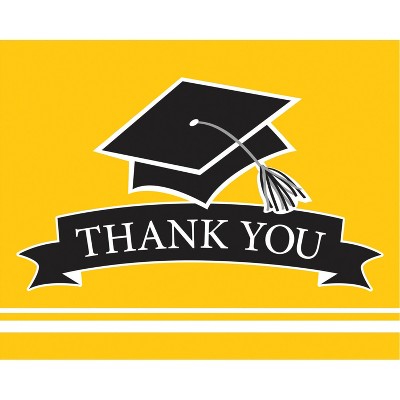 50ct Graduation School Thank You Notes Spirit Yellow