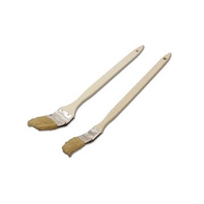 Handy Housewares 2-Piece Jumbo Barbecue BBQ Angled Basting Brushes with Extra-Long Handles - 1" and 2" Wide