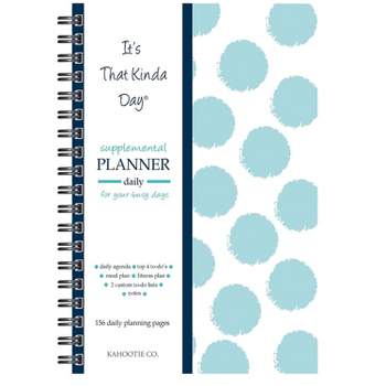 Kahootie Co. Kahootie Co It's That Kinda Day - Daily Planner 6" x 9" Teal Polka Dots (ITKDTPD)
