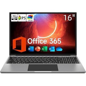 jumper Laptop, 16 Inch FHD IPS 1200p Screen, 5305U Processor, Office 365 1-Year, 4GB RAM 128GB Storage, Windows 11 Computer, 1TB SSD Slot Expansion - 1 of 1