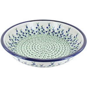 Blue Rose Polish Pottery 1253 Zaklady Large Shallow Serving Bowl - 1 of 1