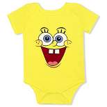 Nickelodeon Baby Boy's and Girl's Spongebob Squarepants Graphic Printed Short Sleeve Bodysuit Creeper for Infants