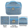 Unique Bargains Plaid Pattern Makeup Bag Cosmetic Travel Bag Woolen Large Makeup Bag for Women 1 Pc - 3 of 4