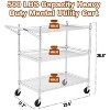 GustoWave Commercial Grade Rolling Service Cart for Kitchen, Office, Bar Use - 2 of 4