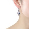 Guili Sterling Silver White Gold Plated Wreath Leverback Earrings with Colored CZ, Designed for a Touch of Classic Beauty and Timeless Sparkle - 2 of 3