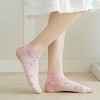 Anna-Kaci 4 Pairs Women's Low-Cut Floral Embroidered Socks Soft Combed Cotton Breathable Fit for Sneakers Flats and Everyday Casual Wear - 2 of 4