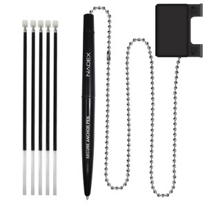 Nadex Coins™ Ball and Chain Security Pen Set (1 Pen; Black) - 1 of 4