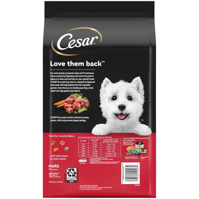 Cesar Small Breed Porterhouse Adult Dry Dog Food with Beef &#38; Steak Flavor - 5lbs, 3 of 14