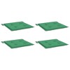 vidaXL Green Chair Cushions 4 Pcs - Outdoor Patio Seat Cushion Set, Water-Resistant Oxford Fabric, 19.7"x19.7", with Ties for Secure Placement - 3 of 4