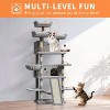 68.5'' Large Cat Tree, Heavy Duty Cat Tower with Condo, Plush Perches, Sisal Scratching Posts, Hammocks, Basket, Dangling Ball - 2 of 4