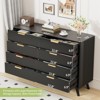 Buenhomino 8 Drawer Double Dresser for Bedroom, Black Chest of Dressers, Modern Wooden Dresser Chest with Golden Handles for Living Room and Entryway - 3 of 4