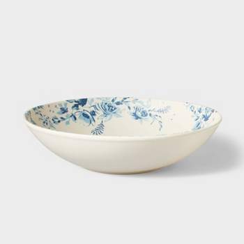Melamine Floral Serving Bowl Blue - Threshold™ designed with Studio McGee