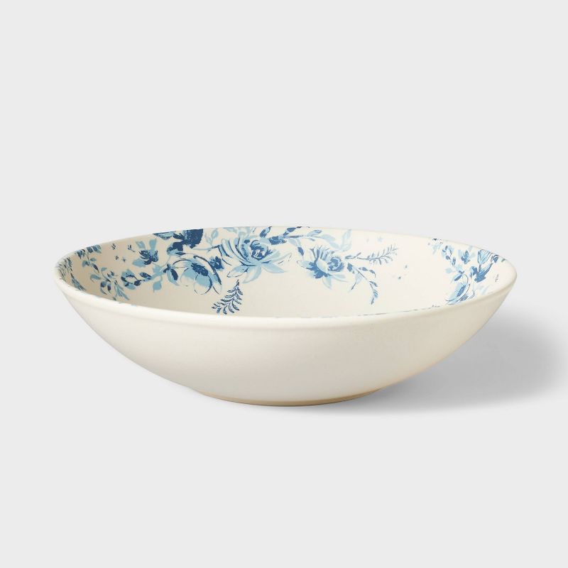 Melamine Floral Serving Bowl Blue - Threshold&#8482; designed with Studio McGee, 1 of 9