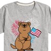 Boys' - Instant Message - Quokka with American Flag & Fireworks Short Sleeve Graphic T-Shirt - 2 of 4