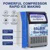 Velieta Commercial Ice Maker 260Lbs/24H, Ice Machine 72pcs Ice Cubes, Freestanding Ice Maker Machine with Water Line and Filter, 55Lbs Storage Ice Bin - 4 of 4