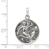 Black Bow Jewelry Sterling Silver Aquarius the Water Bearer Zodiac Embossed Pendant - 4 of 4