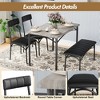Dining Table Set for 4, Kitchen Table and Chairs for 4, Rectangular Dining Room Table Set with Upholstered Bench for Small Space,Dinner - 2 of 4