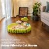 Boersma Large Tree Cat Scratching Post with Bed, 25.6" Green Hand-Woven Sisal Scratch Tower & Lounge, Indoor Cat Furniture with Non-Slip Base - 3 of 4