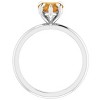 Pompeii3 7mm Citrine Women's Heart Ring in 14k Gold 7mm Tall - 3 of 4
