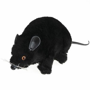 Skeleteen Realistic Black Prank Rat - Real Looking Scary Plush Fake Black Rat Animal Toy Gag Gift - 1 of 4