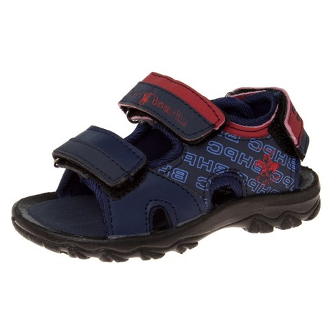 Beverly Hills Polo Club Boys Sport Sandals toddler Navy red 9