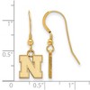Black Bow Jewelry 14k Yellow Gold Plated Sterling Silver Nebraska Cornhuskers NCAA Dangle Earrings - 2 of 3