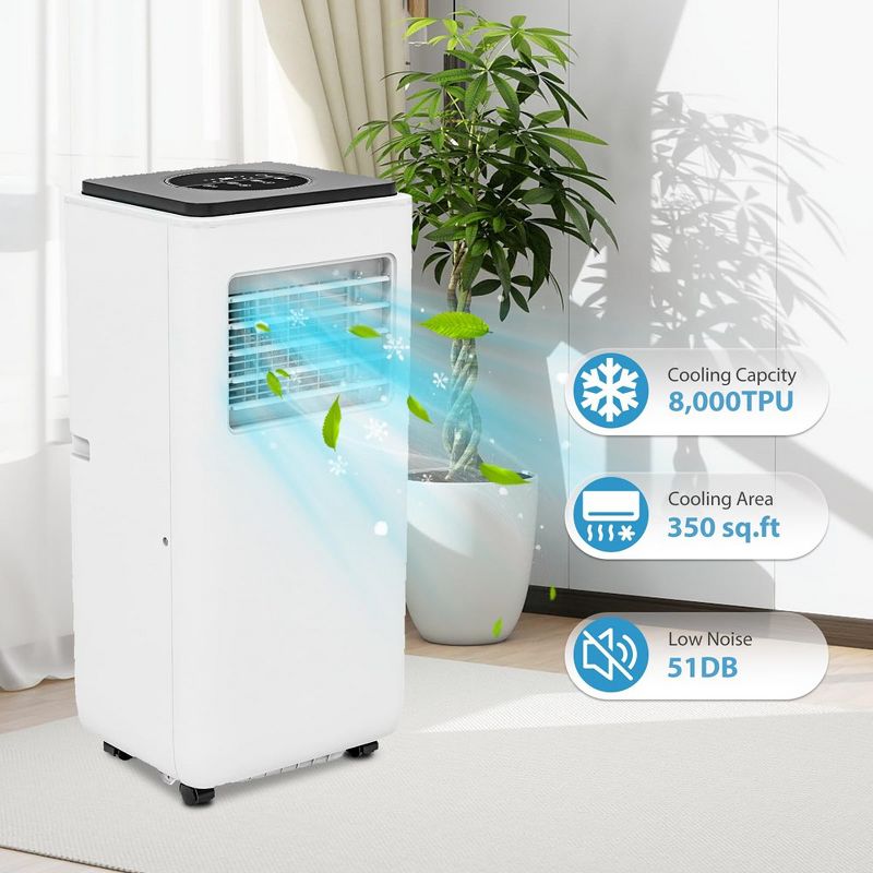 8000/10000 Btu Portable Air Conditioners Cool Up to 450 Sq Ft, 1 of 9
