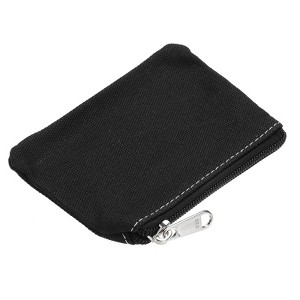 Unique Bargains Canvas Portable Home Change Coin Purse Pouch Bags with Zipper - 1 of 4