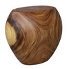 Uttermost Lomas Solid Wood Accent Stool – Hand-Carved Suar Wood Seat for Rustic, Organic Texture in Modern Interiors - 2 of 4