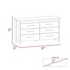 NicBex 6 Drawer Double Dresser for Bedroom,Modern Style  Drawers with Black Metal Pulls,Dressers for Kids Room,Living Room,Entry and Hallway - 3 of 4