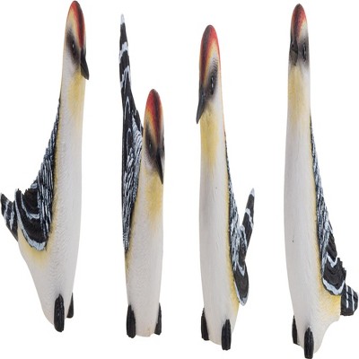Transpac Small Resin Woodpecker Bird Figurine Set of 4 Spring Home Decorations