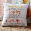 Laurel Coral Happy Decorative Pillow - Levtex Home - 2 of 3