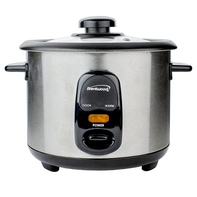 Brentwood 5 Cup Uncooked/10 Cup Cooked Crunchy Persian Rice Cooker In  Silver : Target