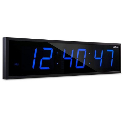 Ivation Large Digital Wall Clock, 24-Inch Big LED Display