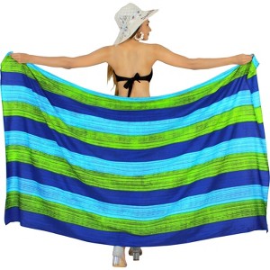LA LEELA Women's Summer Beach Bikini Wraps Sarong Cover up Wrap Swimsuit Swimwear Cover Ups for Womens One Size Multicolored, Tie Dye Design - 1 of 4