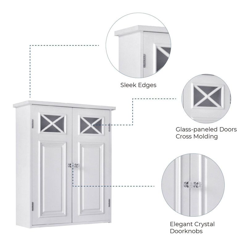 Dawson Two Doors Wall Cabinet - Elegant Home Fashions, 6 of 11