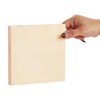 Bright Creations 6 Pack Unfinished Wood Canvas Boards for Painting, 6x6 Square Wooden Panels for Crafts - 4 of 4