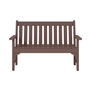 WestinTrends Malibu Outdoor 2-Person All-Weather HDPE Front Porch Garden Bench - 1 of 4