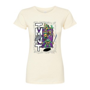 Women's - Teenage Mutant Ninja Turtles - Donatello, Raphael, Leonardo, & Michelangelo Fitted Graphic T-Shirt - 1 of 3
