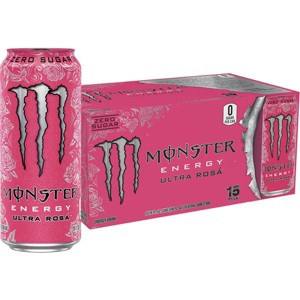 Monster Energy Ultra Rosa, Sugar Free Energy Drink, 16 Ounce (Pack of 15) - 1 of 4