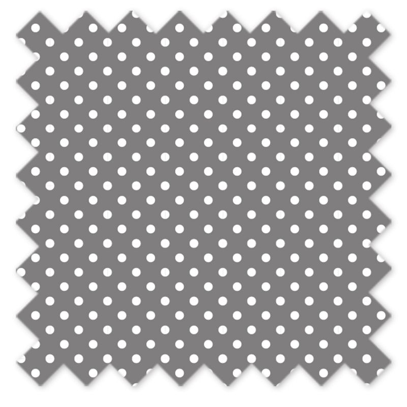 Bacati - Pin Dots Gray Cotton Printed Single Window Curtain Panel, 4 of 5