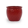 VisioGear 3PCS Ceramic Flowerpot, Modern Planter for Patio, Garden, Windowsill, Bean Paste Red, 15"*15"*13" - 4 of 4