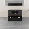 Whisen Floating Wall-Mounted Bathroom Vanity with Wave-Textured Soft-Close Drawers, Basin, Pre-Assembled Cabinet - 4 of 4