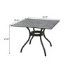 Square Outdoor Aluminum Patio Table with Umbrella Hole, Modern Coffee Table for Garden or Balcony – The Pop Home - 4 of 4