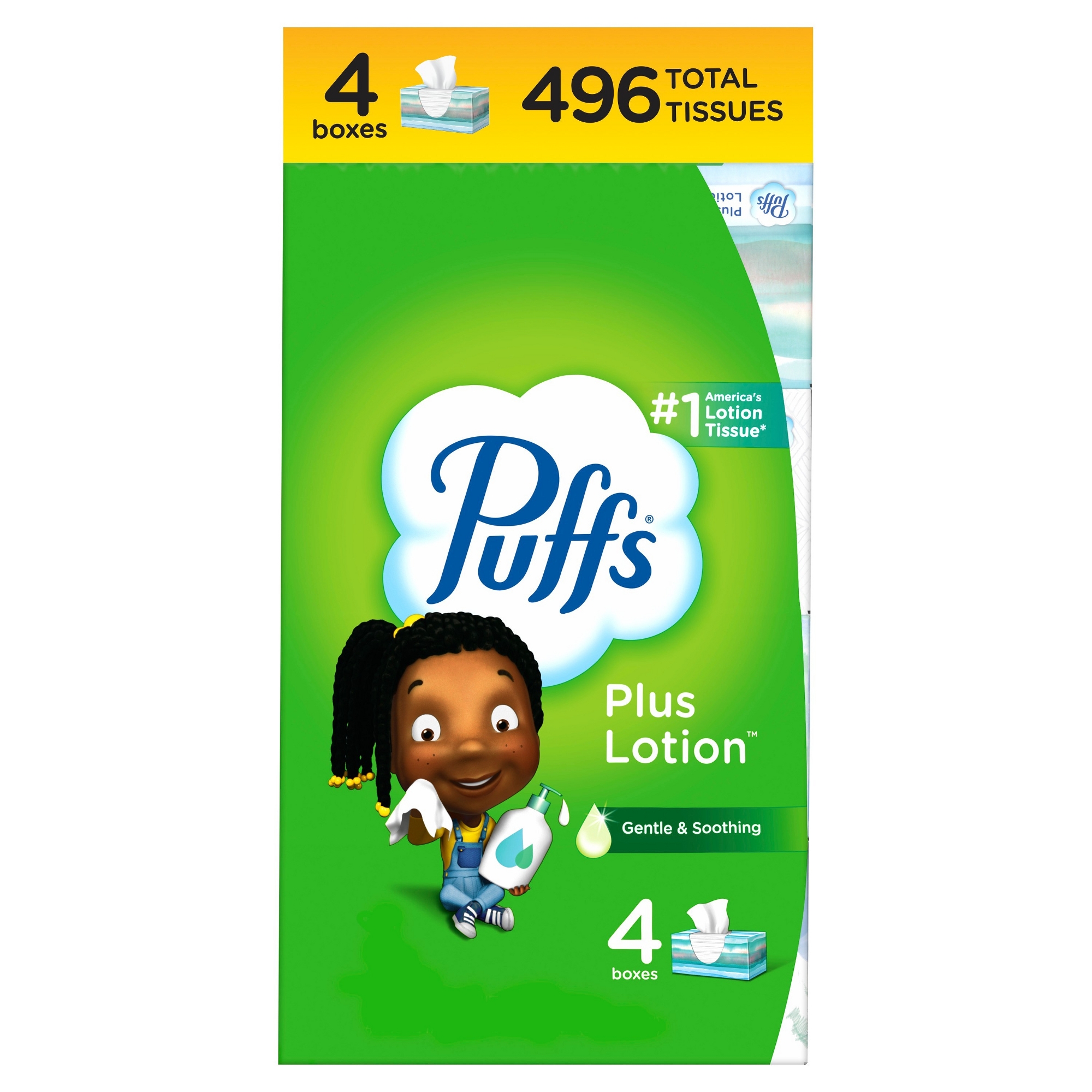 Puffs Plus Lotion Facial Tissue - 4pk/496ct