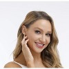 925 Sterling Silver CZ Stud Earrings: 2mm-7mm & 8 Color Options, White Gold Plated - 3 of 4