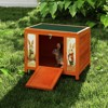 AZL1 Life Concept Pet Crates and Houses Small Wooden Rabbit Hutch with Lockable Door, Weatherproof Roof, Openable Top, Orange, 23.62"*16.3"*19.5" - 2 of 4