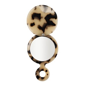 Unique Bargains Round Short Handheld Makeup Mirror 1 Pc - 1 of 3