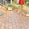 SKRAN Interlocking Deck Tiles Checker Pattern, Square Yellow Acacia Hardwood Outdoor Flooring for Patio, Bancony, Pool Side - 2 of 4